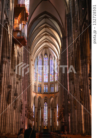 March 7, 2025. A stunning view inside Cologne Cathedral, highlighting its soaring vault and majestic dome. Also known as Hohe Domkirche Sankt Petrus, this Gothic masterpiece stands in Cologne, Germany March 7, 2025. A stunning view inside Cologne Cathedral, highlighting its soaring vault and majestic dome. Also known as Hohe Domkirche Sankt Petrus, this Gothic masterpiece stands in Cologne, Germany 132728501