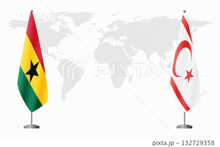 Ghana and Turkish Republic of Northern Cyprus flags for 132729358