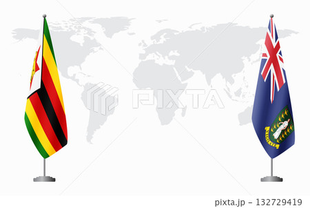 Zimbabwe and British Virgin Islands flags for official meet 132729419