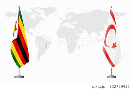 Zimbabwe and Turkish Republic of Northern Cyprus flags for 132729435