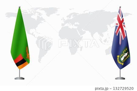 Zambia and British Virgin Islands flags for official meet 132729520