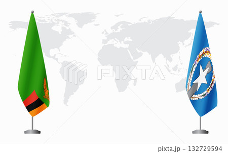 Zambia and Northern Mariana Islands flags for official me Zambia and Northern Mariana Islands flags for official me 132729594