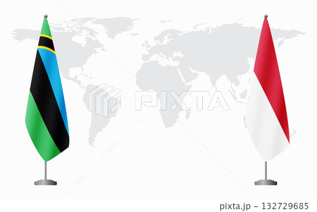 Zanzibar and Monaco flags for official meeting 132729685