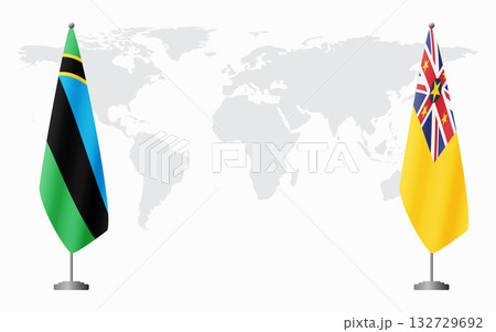 Zanzibar and Niue flags for official meeting 132729692
