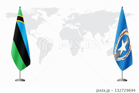 Zanzibar and Northern Mariana Islands flags for official me 132729694
