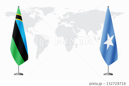 Zanzibar and Somalia flags for official meeting Zanzibar and Somalia flags for official meeting 132729718