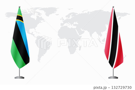 Zanzibar and Trinidad and Tobago flags for official meeting Zanzibar and Trinidad and Tobago flags for official meeting 132729730