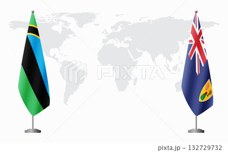 Zanzibar and Turks and Caicos flags for official meeting Zanzibar and Turks and Caicos flags for official meeting 132729732