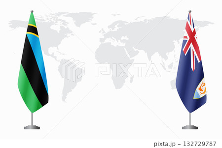 Zanzibar and Anguilla flags for official meeting 132729787