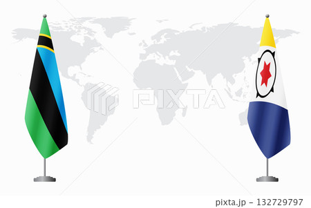 Zanzibar and Bonaire flags for official meeting Zanzibar and Bonaire flags for official meeting 132729797