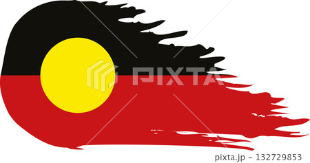 Australian Aboriginal - Mariya comet flag, grunge brush vector Australian Aboriginal - Mariya comet flag, grunge brush vector 132729853