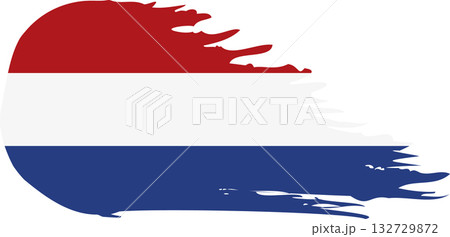 Netherlands comet flag, grunge brush vector Netherlands comet flag, grunge brush vector 132729872