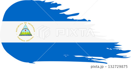 Nicaragua comet flag, grunge brush vector Nicaragua comet flag, grunge brush vector 132729875