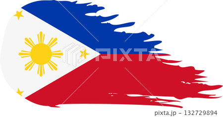Philippines comet flag peacetime , grunge brush vector Philippines comet flag peacetime , grunge brush vector 132729894