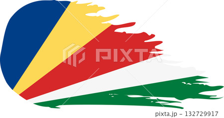 Seychelles comet flag, grunge brush vector Seychelles comet flag, grunge brush vector 132729917