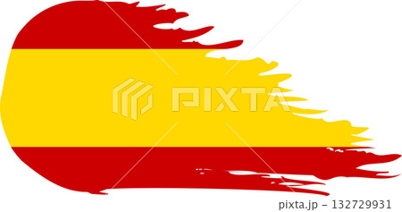 Spain comet flag, grunge brush vector 132729931