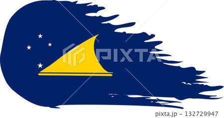 Tokelau comet flag, grunge brush vector Tokelau comet flag, grunge brush vector 132729947