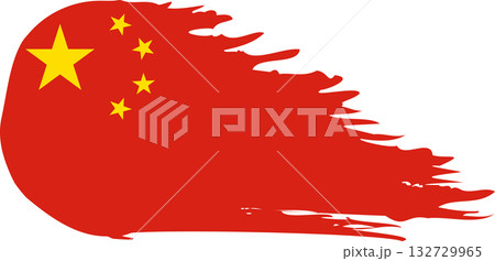 China comet flag, grunge brush vector China comet flag, grunge brush vector 132729965