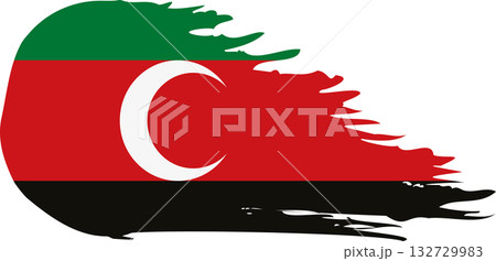 Darfur comet flag, grunge brush vector Darfur comet flag, grunge brush vector 132729983