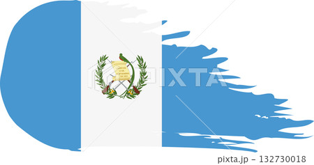 Guatemala comet flag, grunge brush vector 132730018