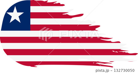 Liberia comet flag, grunge brush vector 132730050