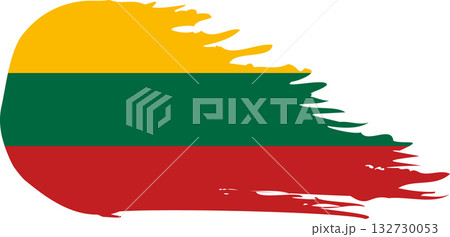Lithuania comet flag, grunge brush vector Lithuania comet flag, grunge brush vector 132730053