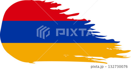 Armenia comet flag, grunge brush vector 132730076