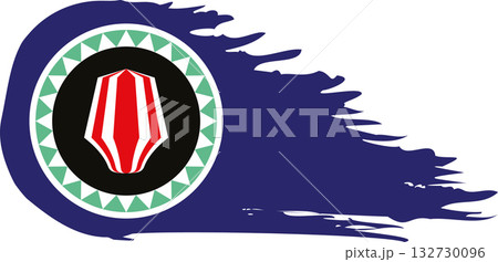 Bougainville comet flag, grunge brush vector Bougainville comet flag, grunge brush vector 132730096