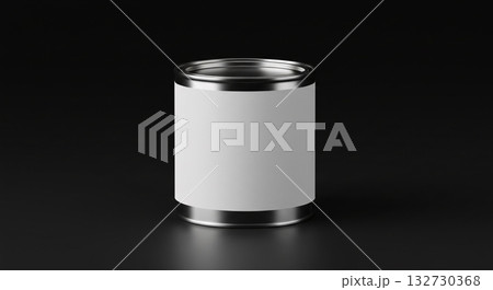 Blank Metal Paint Can on Dark Background 132730368