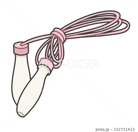ピンクの縄跳びのイラスト 132731413