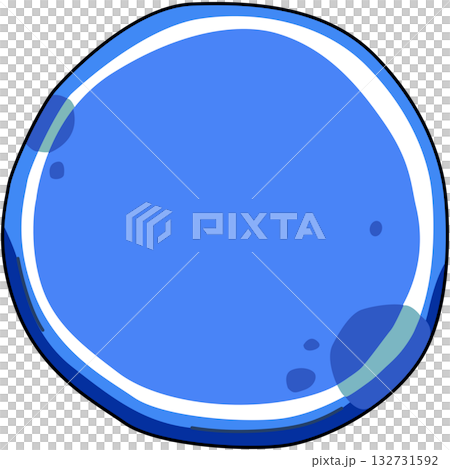 Illustration of a Blue Circular empty sign Shape Illustration of a Blue Circular empty sign Shape 132731592
