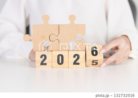2025 year change to 2026 year block with jigsaw puzzle icon. Business Process, Team, teamwork, Goal, mission, Resolution, strategy, plan, Action, partnership, and New Year start 2025 year change to 2026 year block with jigsaw puzzle icon. Business Process, Team, teamwork, Goal, mission, Resolution, strategy, plan, Action, partnership, and New Year start 132732016