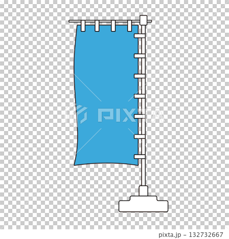 藍色旗幟插圖（促銷/活動、銷售、店鋪設計） 132732667