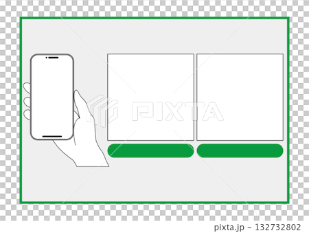 スマートフォンとQRコード画面 スマートフォンとQRコード画面 132732802