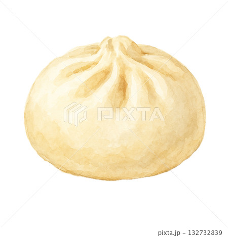 【背景透過】水彩風の肉まんイラスト 【背景透過】水彩風の肉まんイラスト 132732839