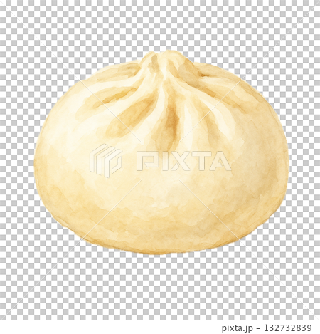 【背景透過】水彩風の肉まんイラスト 【背景透過】水彩風の肉まんイラスト 132732839