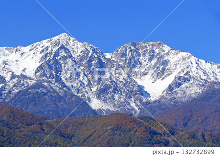 初雪の白馬連峰 初雪の白馬連峰 132732899