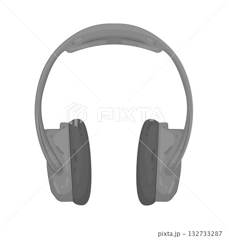 Illustration of headphones Illustration of headphones 132733287