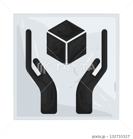 Illustration of handle with care Illustration of handle with care 132733327