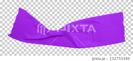 purple crumpled torn tape isolated on transparent background. purple crumpled torn tape isolated on transparent background. 132733340