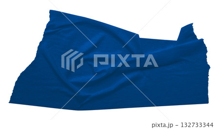 blue crumpled torn tape isolated on transparent background. 132733344