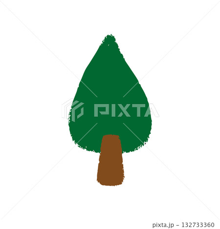 手描きの可愛い木のイラスト 手描きの可愛い木のイラスト 132733360