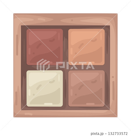Illustration of eyeshadow palette  132733572
