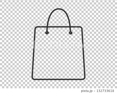 シンプルな買い物バッグアイコン シンプルな買い物バッグアイコン 132733618
