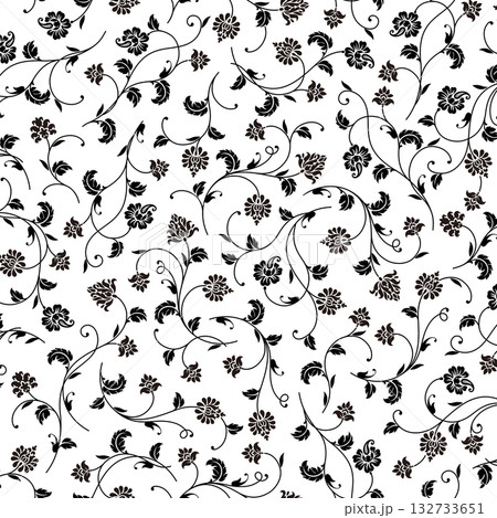 テキスタイルや背景に最適な更紗柄, 132733651