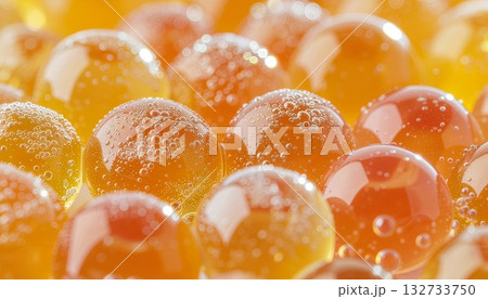 イクラのマクロ撮影 鮭の卵の透明感と光の粒が美しい海鮮素材 generative ai イクラのマクロ撮影 鮭の卵の透明感と光の粒が美しい海鮮素材 generative ai 132733750