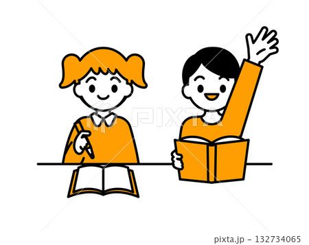 勉強・授業を受ける子どもたち04 132734065