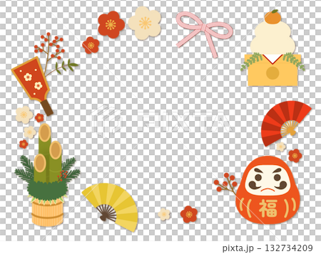 お正月の背景　A 132734209