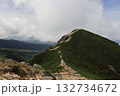 長野県の天狗岳への登山にて雄大な景色を望む 132734672