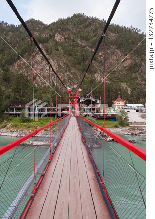 A suspension bridge perspective view 132734775
